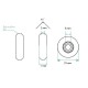 Guide wheel 5x23x7mm - white - 5mm axle - bearing roller - for 3D printers