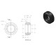 Guide wheel, axis 5mm - 24x11mm - roller with ball bearings 625ZZ - for 3D printers