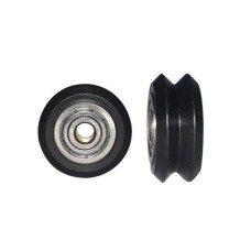 Guide wheel with groove, 5mm axis - roller with ball bearings 625Z - for 3D printers