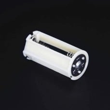 Krepšelis 3xAA 4.5V baterijoms - apvalus konteineris - baltas - krepšelis