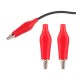 Crocodile clips 25mm - insulated frogs - pair (black and red)
