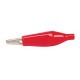 Crocodile clips 25mm - insulated frogs - pair (black and red)
