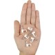 Square cable holder with 6mm nail - 100 pieces - white - cable holder