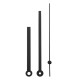 Long Clock Hands - 90/110/112mm - Black Arrow Hands Set