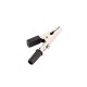 Laboratory crocodile clip - NH029 - uninsulated - black - 51mm