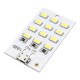 LED plokštė 5730 SMD Micro USB 12 diodų 5V šaltai balta šviesa LED plokštė 5730 SMD Micro USB 12 diodų 5V šaltai balta šviesa