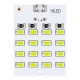 LED plokštė 5730 SMD Micro USB 16 diodų 5V šaltai balta šviesa 2vnt LED plokštė 5730 SMD Micro USB 16 diodų 5V šaltai balta šviesa 2vnt