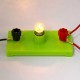 Bulb holder on a base - for experiments and construction of electrical circuits