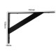 Shelf support 150x100mm - black - metal Support - Handle
