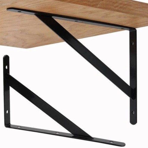 Lentynos atrama 200x120mm - juoda - metalinė Atrama - Rankena Lentynos atrama 200x120mm - juoda - metalinė Atrama - Rankena