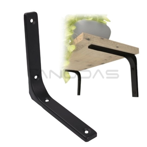 Shelf support 300x185mm - black - metal Support - Handle  Shelf support 300x185mm - black - metal Support - Handle