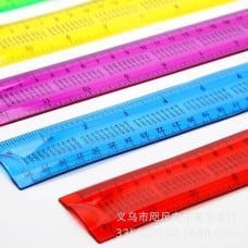 Ruler with multiplication table 30cm 12 inches - mix of colors