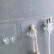 Self-adhesive hanger with hooks - white transparent - wall holder