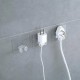 Self-adhesive hanger with hooks - white transparent - wall holder