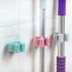 Self-adhesive mop hanger - gray - wall holder for brooms