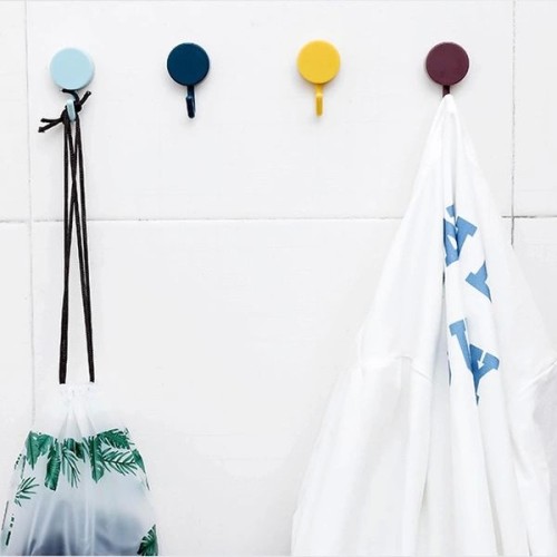 Self-adhesive hangers black and white - Hook for small items 10 pcs Self-adhesive hangers black and white - Hook for small items 10 pcs