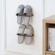 Self-adhesive slipper holder - black - Wall hanger for slippers