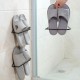 Self-adhesive slipper holder - black - Wall hanger for slippers