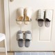 Self-adhesive slipper holder - black - Wall hanger for slippers