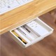 Self-adhesive drawer - white - 220x85x30mm - under-desk organizer for pens and small items Self-adhesive drawer - white - 220x85x30mm - under-desk organizer for pens and small items