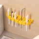 Self-adhesive stand for makeup brushes - foam holder - yellow leaf - hanger