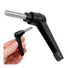 M6 užspaudimo svirtis su 25 mm varžtu - reguliuojama rankena