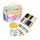 Small sewing tailoring kit in a box - needles - threads - centimeter.