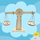 Wooden balance scale for children - DIY - balance beam - Educational toy