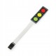 Membrane keyboard - 3 keys red/yellow/green - self-adhesive for Arduino
