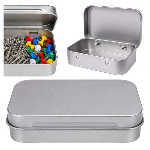 Metalinė dėžutė 95x60x21mm, užrakinama plunksnoms ir smulkiems daiktams Metalinė dėžutė 95x60x21mm, užrakinama plunksnoms ir smulkiems daiktams
