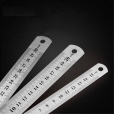 Metal ruler 20 cm - 8 inches - 0.3mm - double-sided - precise