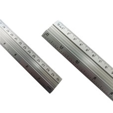 Metalinė liniuotė 30 cm - 12 colių - 1 mm - dvipusė - tiksli