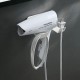 Metal hairdryer holder - black - Wall hanger - Stand