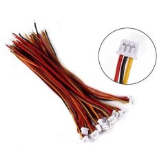 Micro JST socket with 100mm cable - 3 PIN pitch 1.25 - MCX - female (female)