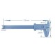 Mini plastic caliper 0-150 mm - white - measuring tool