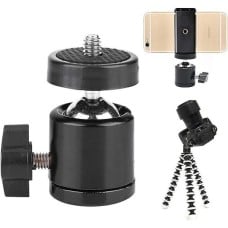 Mini ball head 360 - rotatable - for a 1/4 inch screw with a 1/4 inch hole
