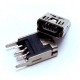 Mini USB female socket - 5+4 pin - straight
