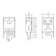 Mini USB female socket - 5+4 pin - straight