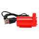 Mini vandens pompa su USB laidu - DC 5V - panardinama - raudona pompa Mini vandens pompa su USB laidu - DC 5V - panardinama - raudona pompa