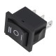 Momentinis svirtinis jungiklis - monostabilus KCD1- 21x15mm (ĮJUNGTA)-IŠJUNGTA-(ĮJUNGTA) 250V - 3 kontaktų