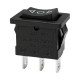 Momentinis svirtinis jungiklis - monostabilus KCD1- 21x15mm (ĮJUNGTA)-IŠJUNGTA-(ĮJUNGTA) 250V - 3 kontaktų