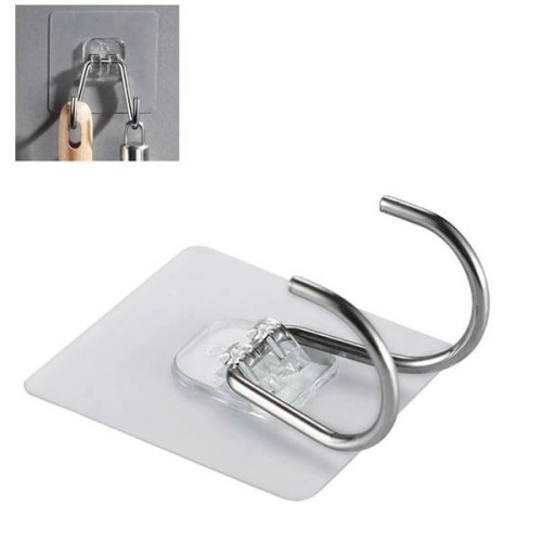 Stainless steel double hook - Handle 70x70mm - Hanger for small items Stainless steel double hook - Handle 70x70mm - Hanger for small items