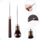 Leather awl - pear - 11.5 cm - for upholstery - wooden handle