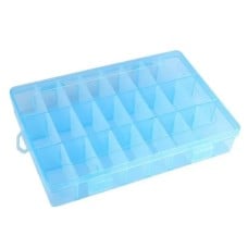 Organizer 24 compartments 195x130x36mm - blue - container for small items