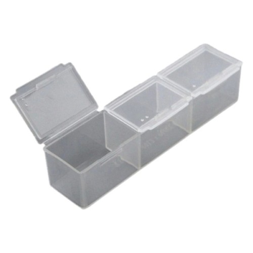 Organizatorius 3 skyriai - 110x25mmx25mm - rakinamas niekučių konteineris Organizatorius 3 skyriai - 110x25mmx25mm - rakinamas niekučių konteineris