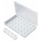 Organizer - Box with compartments - 28 closed oval containers