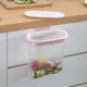 Hanging holder for garbage bags - green and white - Bin for cabinet doors for waste segregation