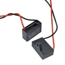 Paleidimo kondensatorius CBB61 1.0uF 450VAC varikliams - su kabeliais