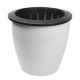 PATIO savaiminio drėkinimo vazonas - 22 cm baltas plastikinis vazonas