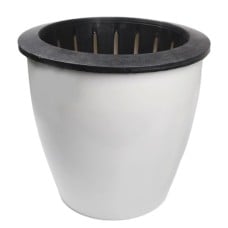 PATIO savaiminio drėkinimo vazonas - 22 cm baltas plastikinis vazonas